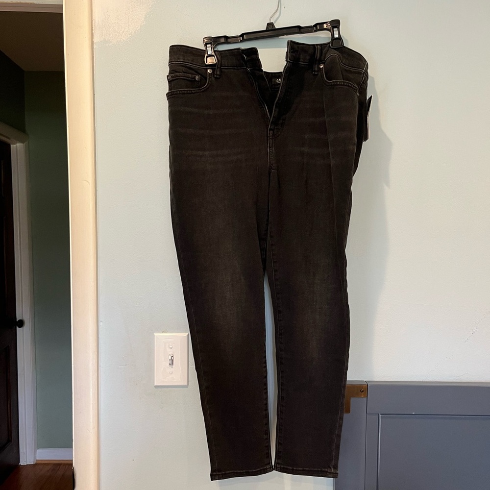 Lauren Ralph Lauren High-Rise Skinny Ankle Petite Black Jean Stretch Size 14P